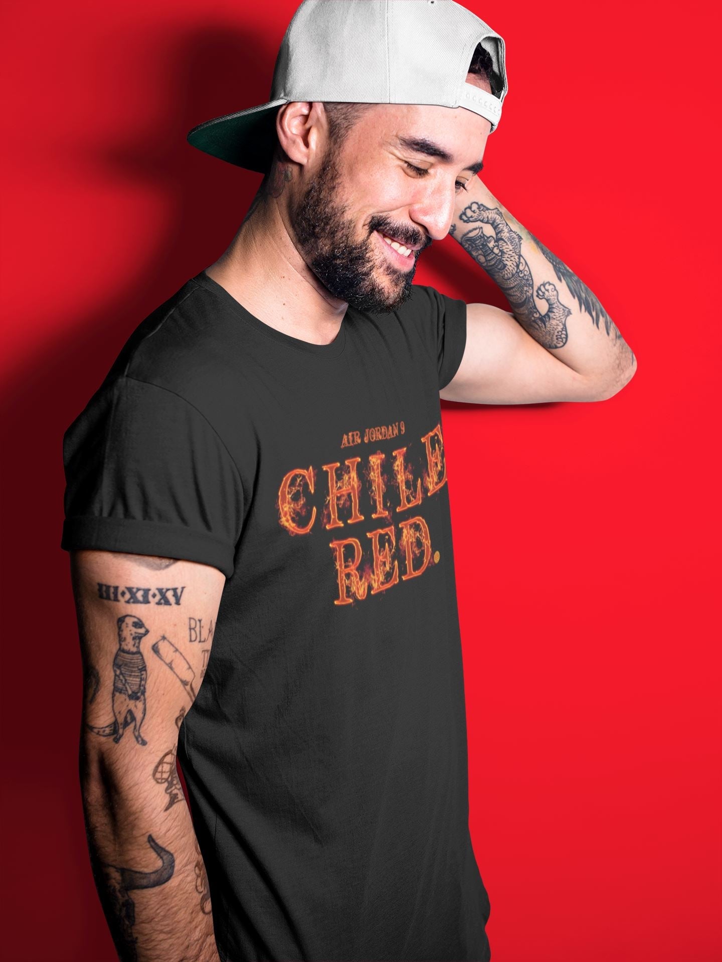 Jordan 9 Chile Red Sneaker Match Tees Fire Letters Sneaker Tees Jordan 9 Chile Red Sneaker Release Tees Unisex Shirts