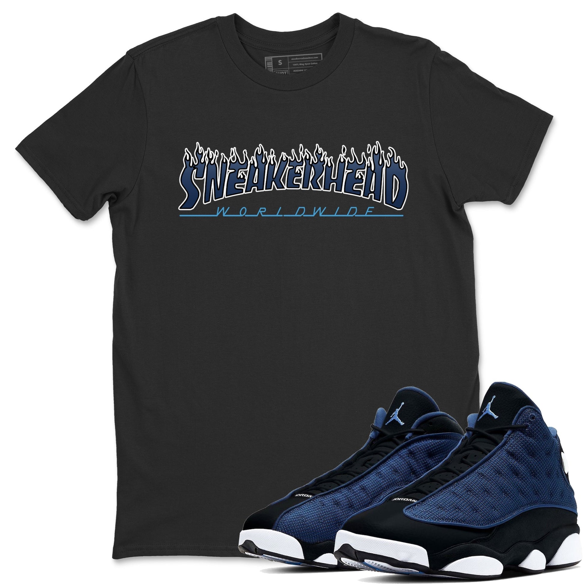 Jordan 13 Brave Blue Sneaker Match Tees Fire Sneakerhead Sneaker Tees Jordan 13 Brave Blue Sneaker Release Tees Unisex Shirts