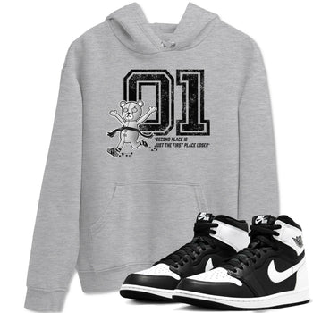 1s Black White shirt to match jordans First Place Winner sneaker tees Air Jordan 1 Black White SNRT Sneaker Release Tees unisex cotton Heather Grey 1 crew neck shirt