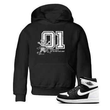 1s Black White shirt to match jordans First Place Winner sneaker tees Air Jordan 1 Retro Black White SNRT sneaker release tees baby toddler Black 1 cotton Shirt
