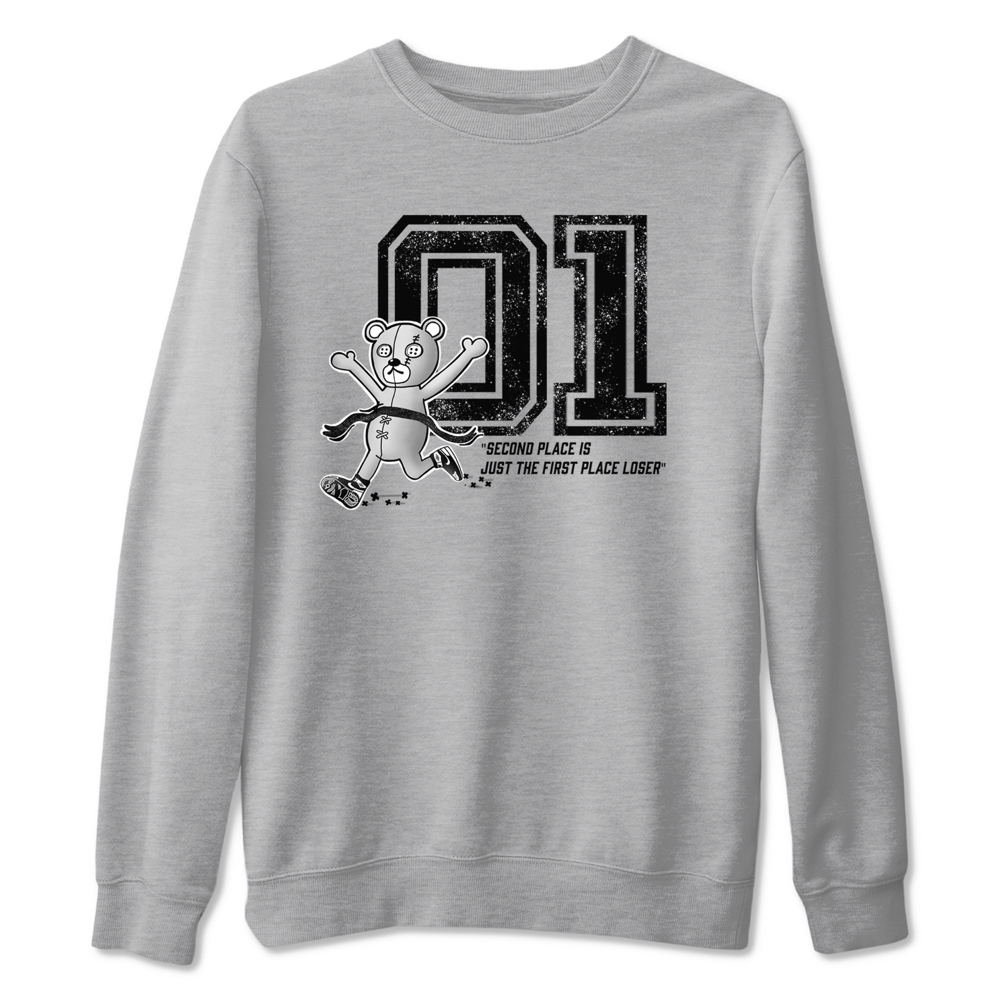 1s Black White shirt to match jordans First Place Winner sneaker tees Air Jordan 1 Black White SNRT Sneaker Release Tees unisex cotton Heather Grey 2 crew neck shirt