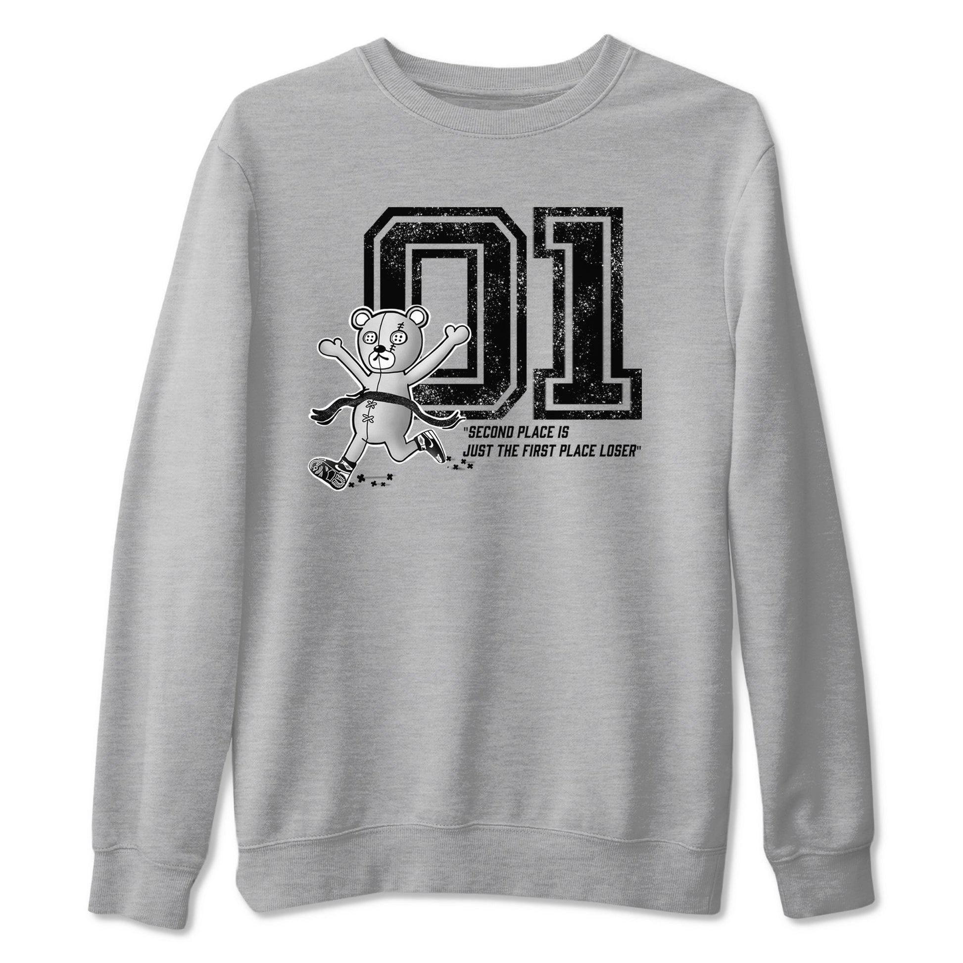 1s Black White shirt to match jordans First Place Winner sneaker tees Air Jordan 1 Black White SNRT Sneaker Release Tees unisex cotton Heather Grey 2 crew neck shirt
