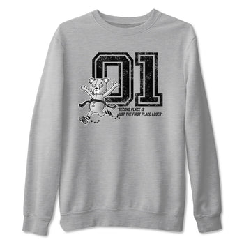 1s Black White shirt to match jordans First Place Winner sneaker tees Air Jordan 1 Black White SNRT Sneaker Release Tees unisex cotton Heather Grey 2 crew neck shirt
