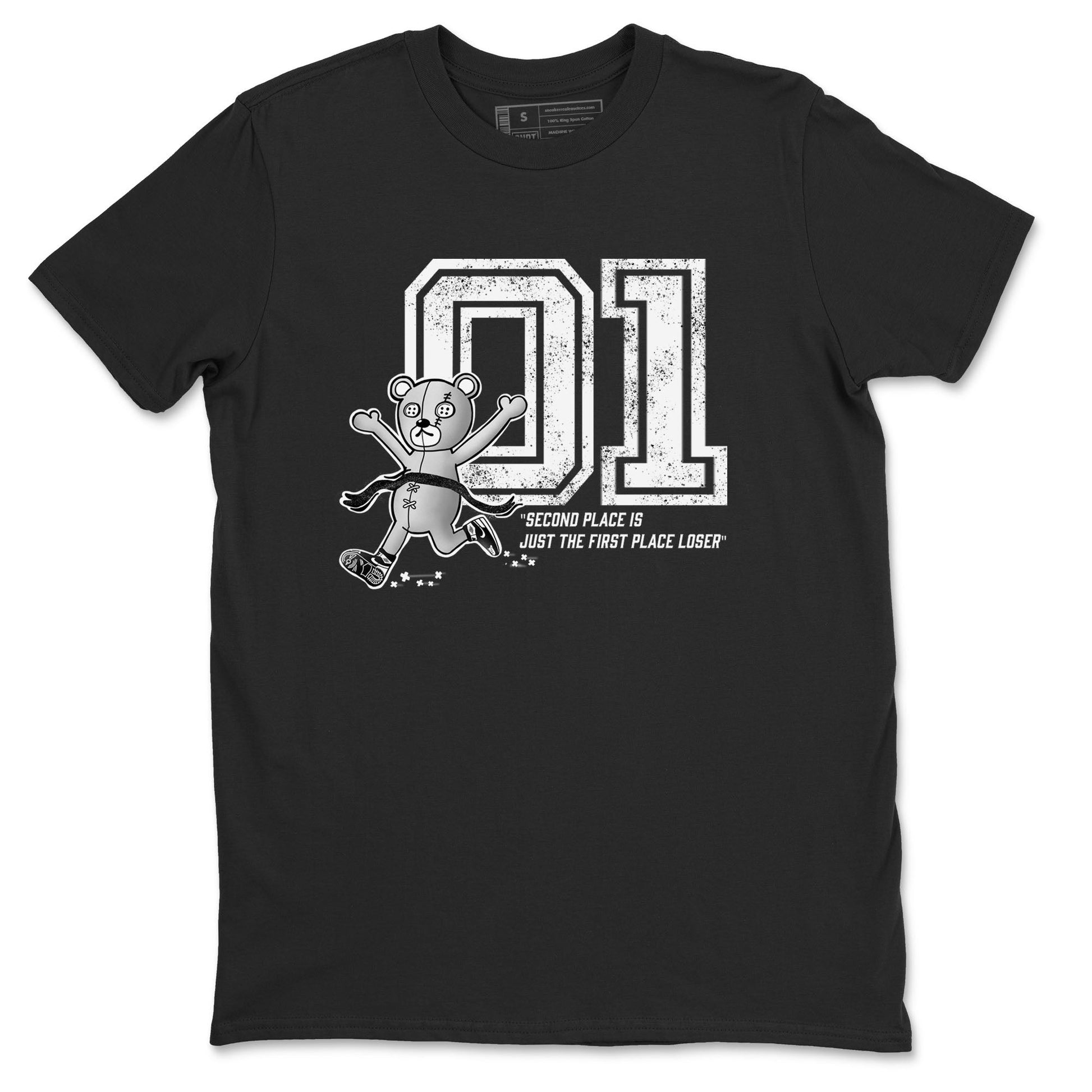 1s Black White shirt to match jordans First Place Winner sneaker tees Air Jordan 1 Black White SNRT Sneaker Release Tees unisex cotton Black 2 crew neck shirt