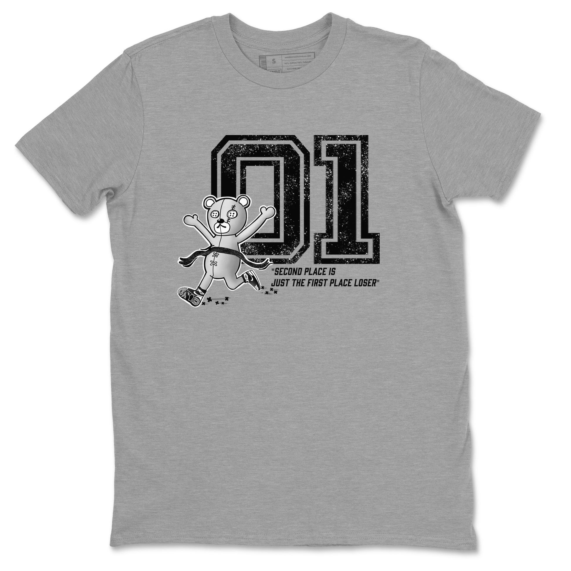 1s Black White shirt to match jordans First Place Winner sneaker tees Air Jordan 1 Black White SNRT Sneaker Release Tees unisex cotton Heather Grey 2 crew neck shirt