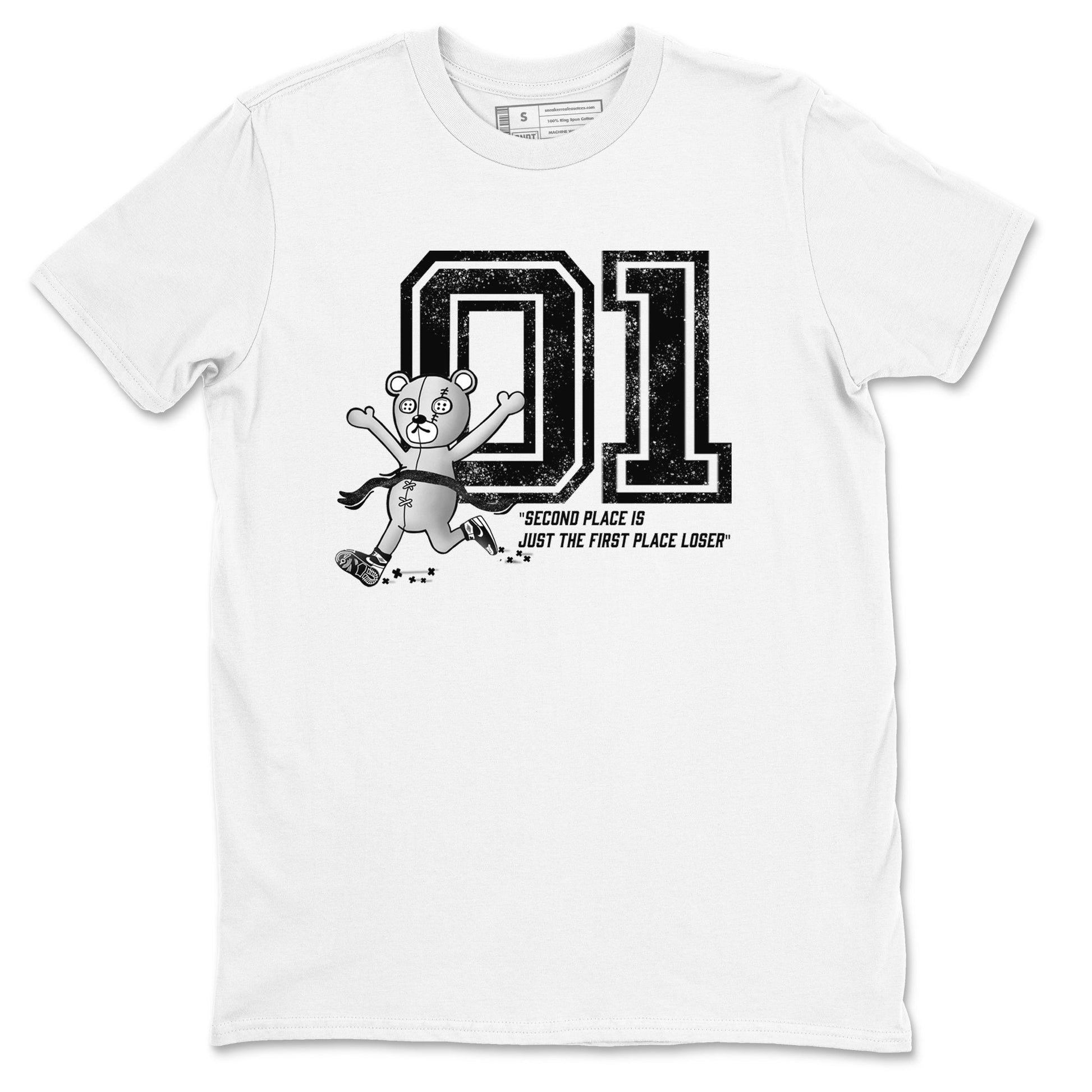 1s Black White shirt to match jordans First Place Winner sneaker tees Air Jordan 1 Black White SNRT Sneaker Release Tees unisex cotton White 2 crew neck shirt