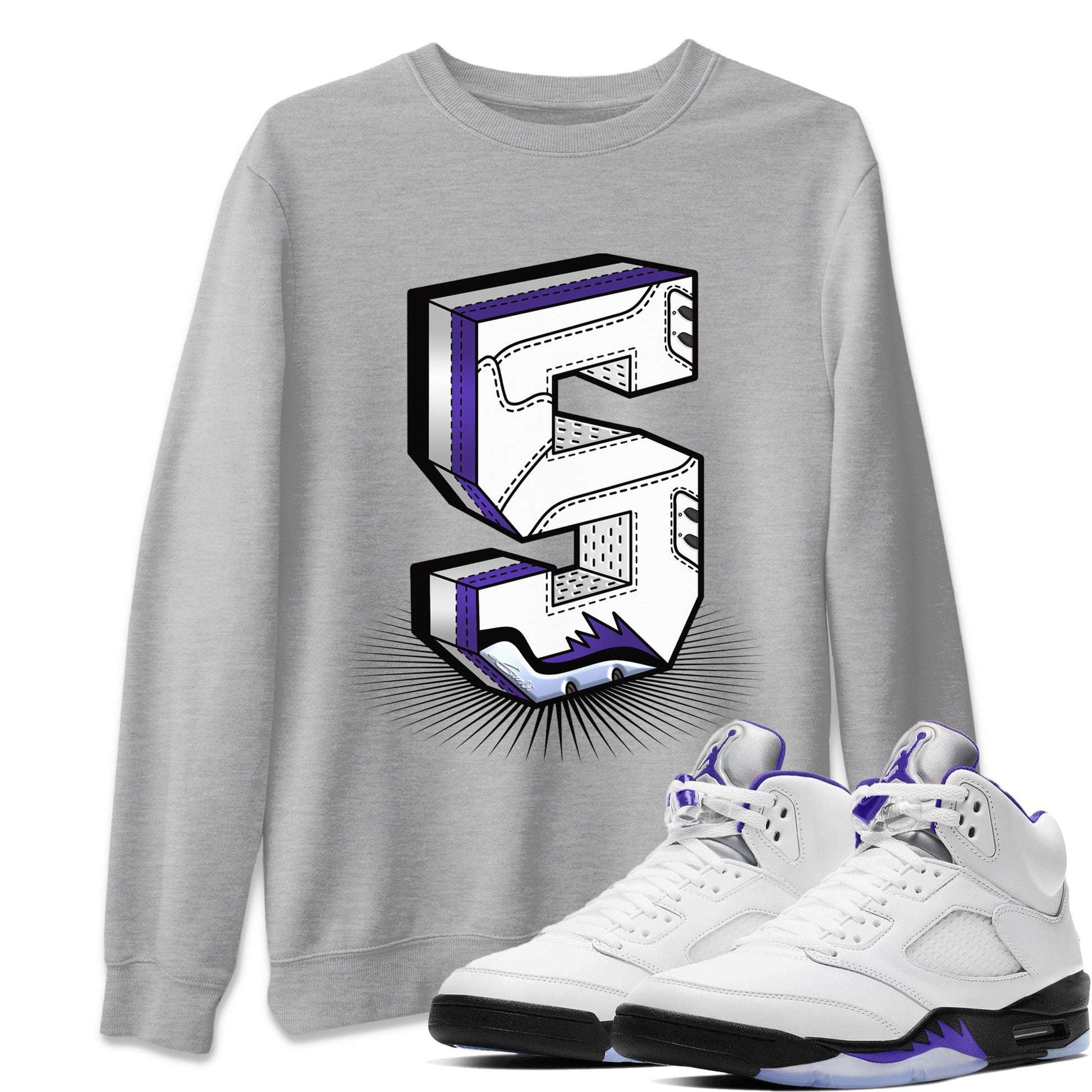 Jordan 5 Concord Sneaker Match Tees Five Statue Sneaker Tees Jordan 5 Concord Sneaker Release Tees Unisex Shirts