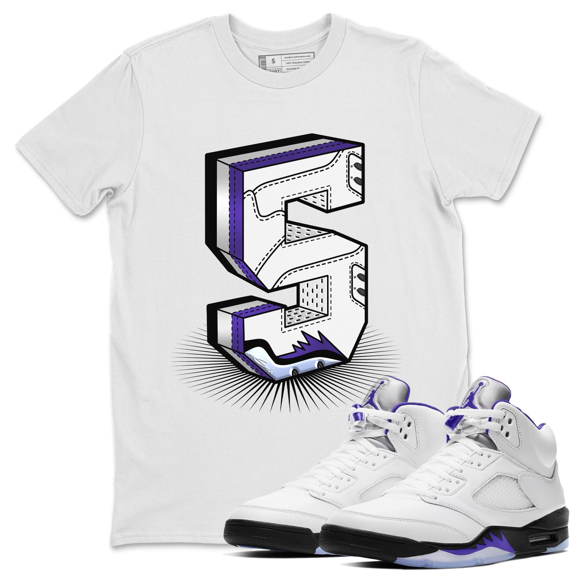 Jordan 5 Concord Sneaker Match Tees Five Statue Sneaker Tees Jordan 5 Concord Sneaker Release Tees Unisex Shirts