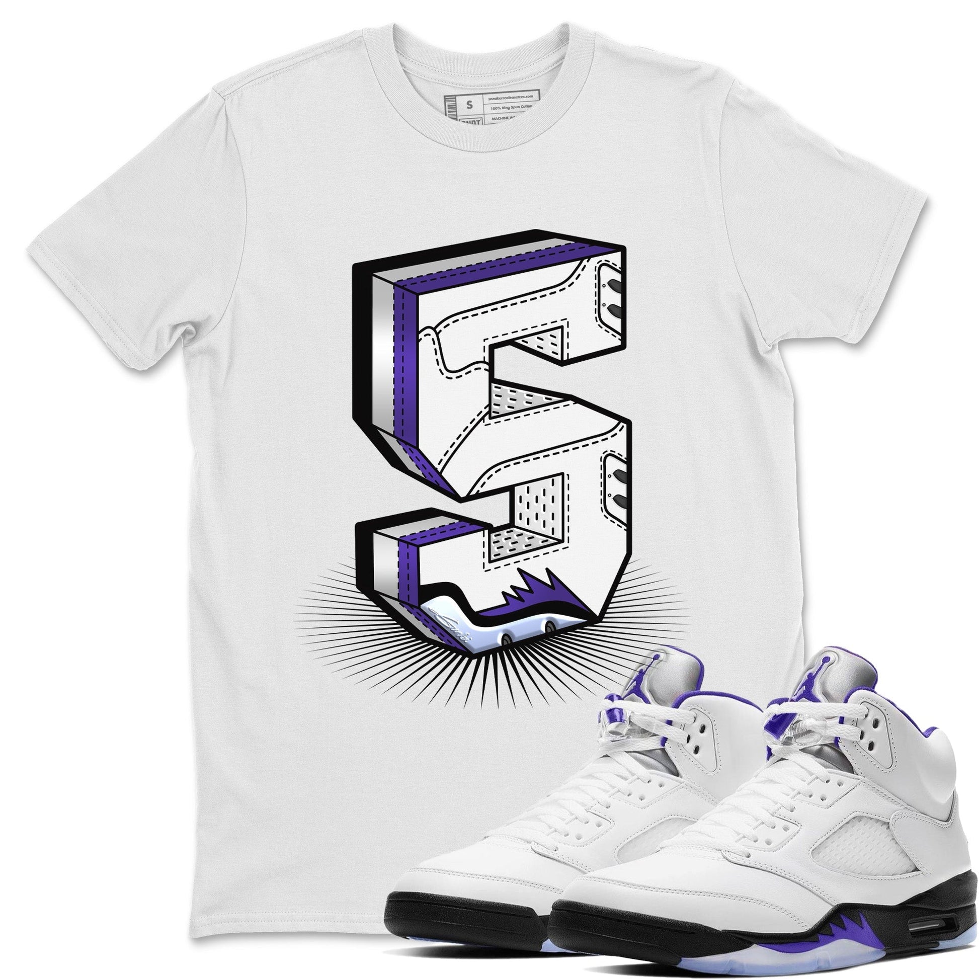 Jordan 5 Concord Sneaker Match Tees Five Statue Sneaker Tees Jordan 5 Concord Sneaker Release Tees Unisex Shirts