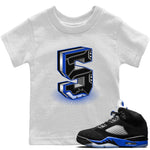 Jordan 5 Racer Blue Sneaker Match Tees Five Statue Sneaker Tees Jordan 5 Racer Blue Sneaker Release Tees Kids Shirts