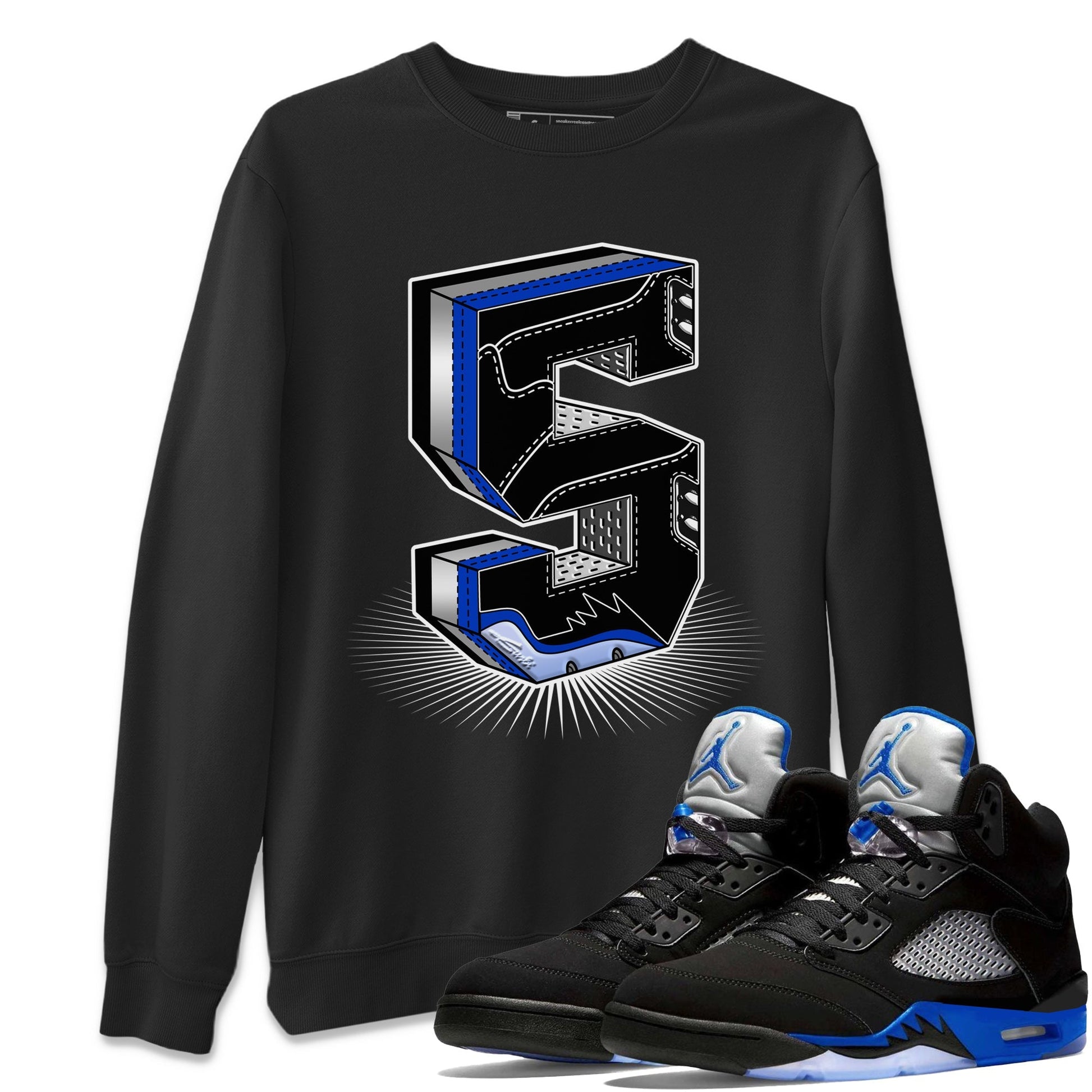 Jordan 5 Racer Blue Sneaker Match Tees Five Statue Sneaker Tees Jordan 5 Racer Blue Sneaker Release Tees Unisex Shirts