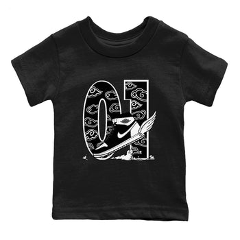 1s Black White shirt to match jordans Fly To The Clouds sneaker tees Air Jordan 1 Retro Black White SNRT sneaker release tees baby toddler Black 2 cotton Shirt