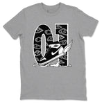 1s Black White shirt to match jordans Fly To The Clouds sneaker tees Air Jordan 1 Retro Black White SNRT sneaker Release Tees unisex cotton Heather Grey 2 crew neck shirt