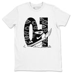 1s Black White shirt to match jordans Fly To The Clouds sneaker tees Air Jordan 1 Retro Black White SNRT sneaker Release Tees unisex cotton White 2 crew neck shirt