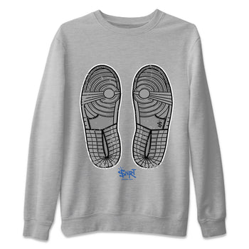 Jordan 1 True Blue Sneaker Match Tees Footprint Sneaker Tees Jordan 1 True Blue Sneaker Release Tees Unisex Shirts