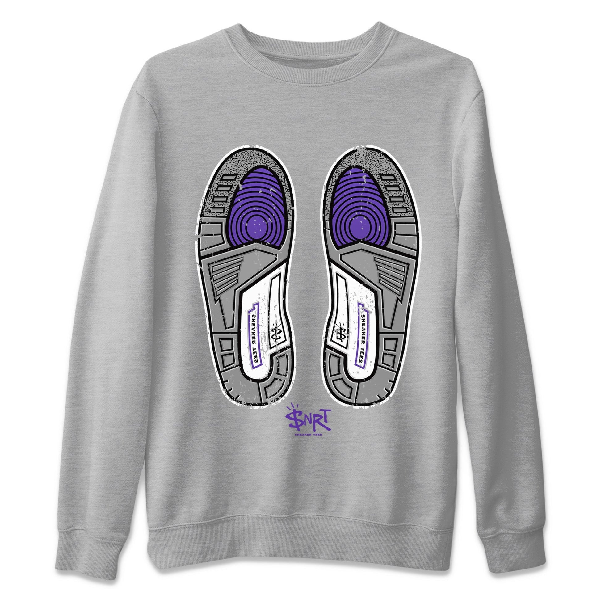 Jordan 3 Dark Iris Sneaker Match Tees Footprint Sneaker Tees Jordan 3 Dark Iris Sneaker Release Tees Unisex Shirts