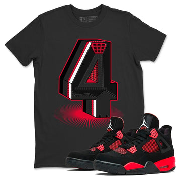 Jordan 4 Red Thunder Sneaker Match Tees Four Statue Sneaker Tees Jordan 4 Red Thunder Sneaker Release Tees Unisex Shirts
