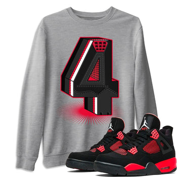 Jordan 4 Red Thunder Sneaker Match Tees Four Statue Sneaker Tees Jordan 4 Red Thunder Sneaker Release Tees Unisex Shirts