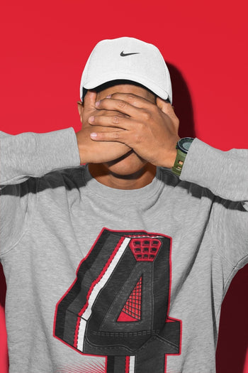Jordan 4 Red Thunder Sneaker Match Tees Four Statue Sneaker Tees Jordan 4 Red Thunder Sneaker Release Tees Unisex Shirts