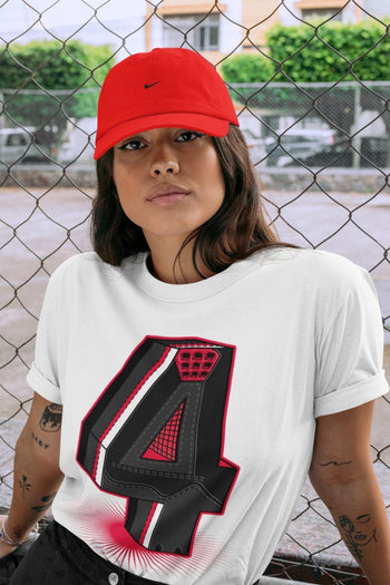 Jordan 4 Red Thunder Sneaker Match Tees Four Statue Sneaker Tees Jordan 4 Red Thunder Sneaker Release Tees Unisex Shirts