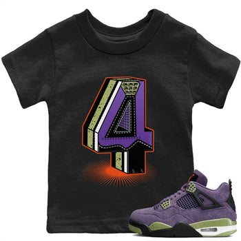 Jordan 4 Canyon Purple Sneaker Match Tees Four Statue Sneaker Tees Jordan 4 Canyon Purple Sneaker Release Tees Kids Shirts