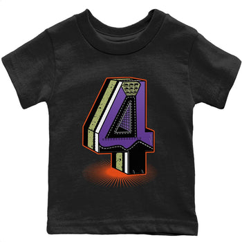 Jordan 4 Canyon Purple Sneaker Match Tees Four Statue Sneaker Tees Jordan 4 Canyon Purple Sneaker Release Tees Kids Shirts