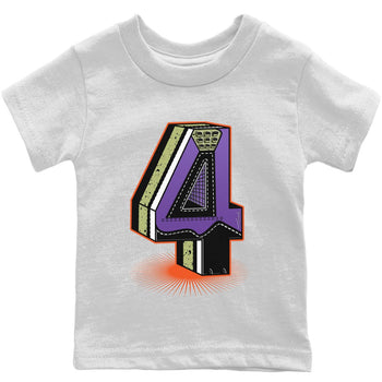 Jordan 4 Canyon Purple Sneaker Match Tees Four Statue Sneaker Tees Jordan 4 Canyon Purple Sneaker Release Tees Kids Shirts