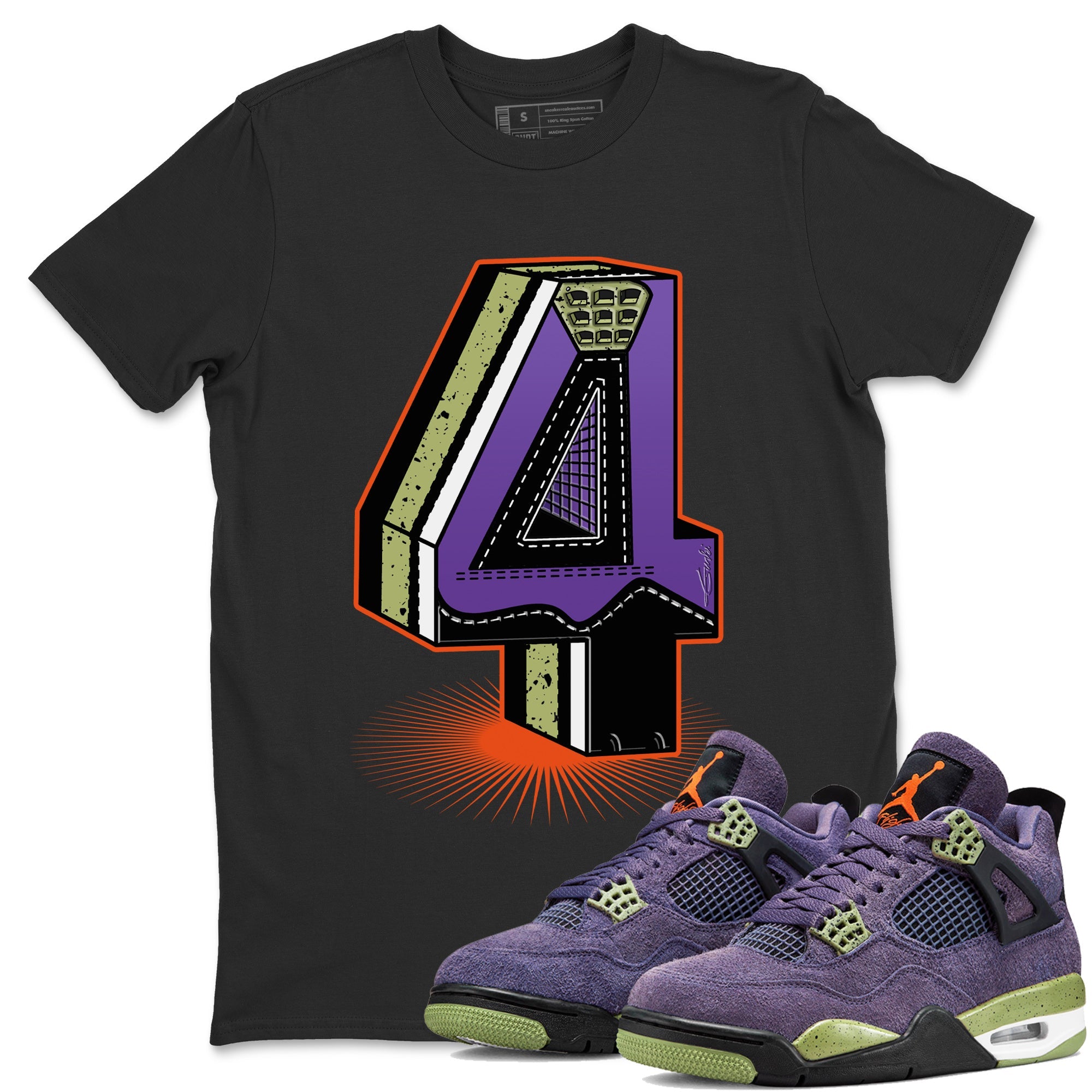 Jordan 4 Canyon Purple Sneaker Match Tees Four Statue Sneaker Tees Jordan 4 Canyon Purple Sneaker Release Tees Unisex Shirts