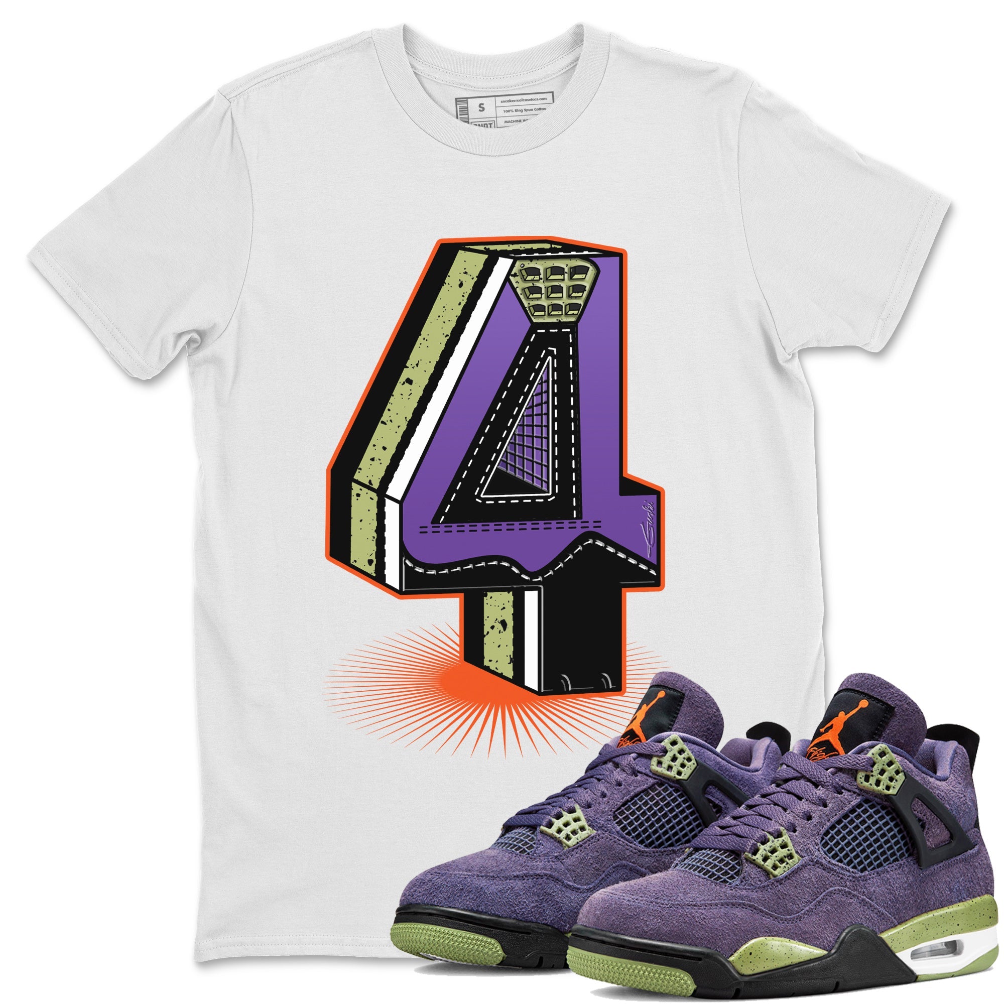 Jordan 4 Canyon Purple Sneaker Match Tees Four Statue Sneaker Tees Jordan 4 Canyon Purple Sneaker Release Tees Unisex Shirts