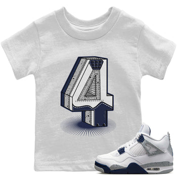 Jordan 4 Midnight Navy Sneaker Match Tees Four Statue Sneaker Tees Jordan 4 Midnight Navy Sneaker Release Tees Kids Shirts