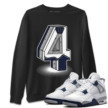 Jordan 4 Midnight Navy Sneaker Match Tees Four Statue Sneaker Tees Jordan 4 Midnight Navy Sneaker Release Tees Unisex Shirts