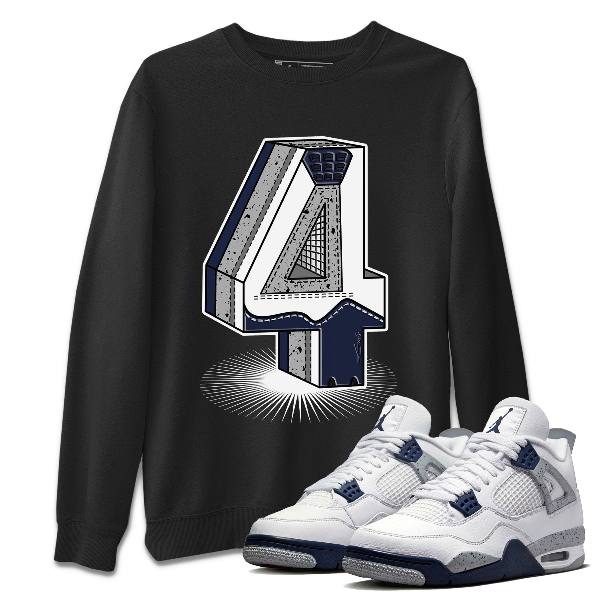 Jordan 4 Midnight Navy Sneaker Match Tees Four Statue Sneaker Tees Jordan 4 Midnight Navy Sneaker Release Tees Unisex Shirts