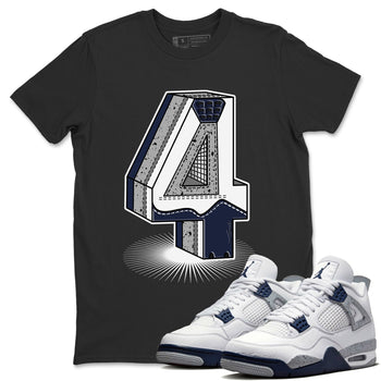 Jordan 4 Midnight Navy Sneaker Match Tees Four Statue Sneaker Tees Jordan 4 Midnight Navy Sneaker Release Tees Unisex Shirts