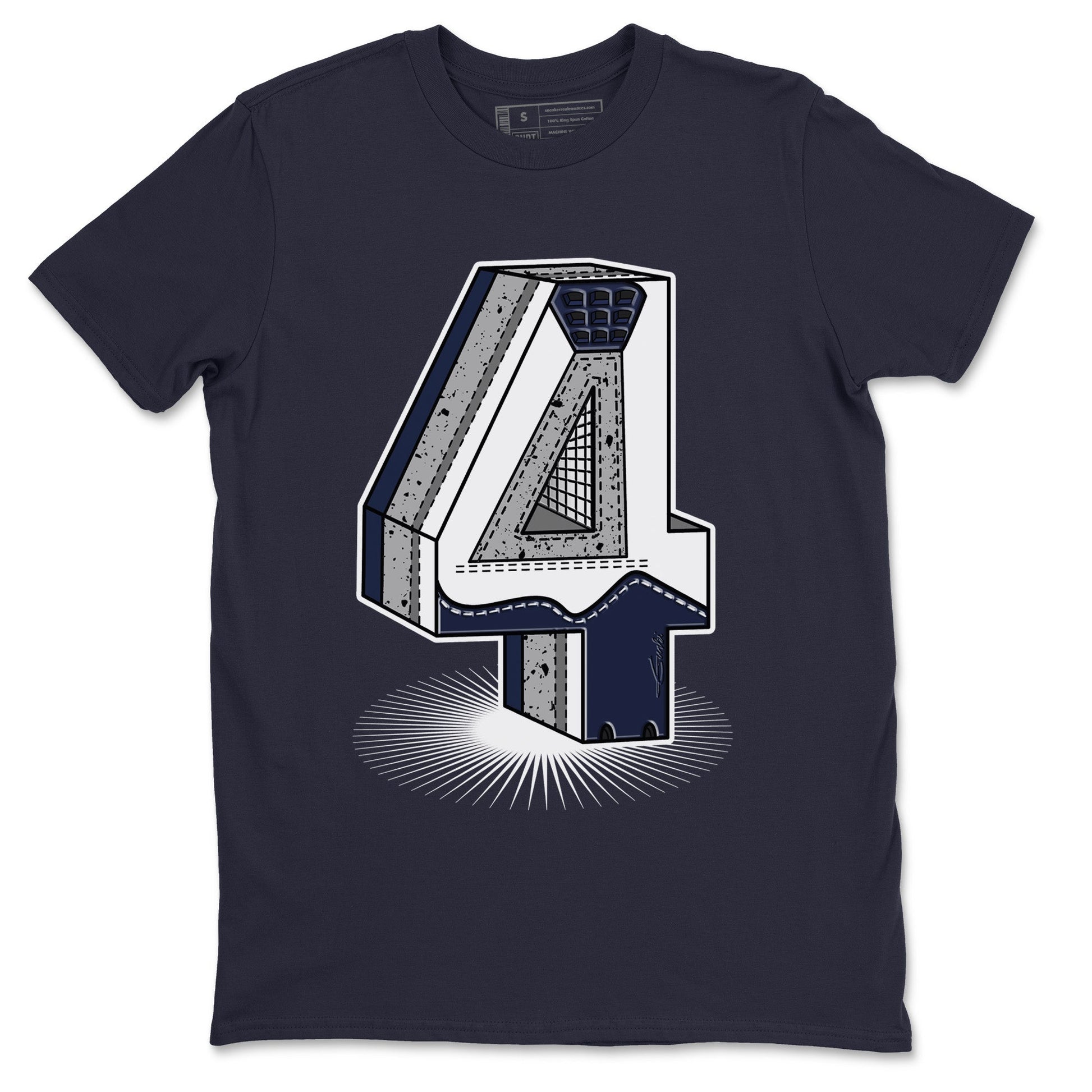 Jordan 4 Midnight Navy Sneaker Match Tees Four Statue Sneaker Tees Jordan 4 Midnight Navy Sneaker Release Tees Unisex Shirts