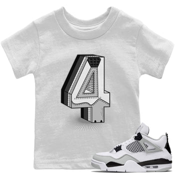 Jordan 4 Military Black Sneaker Match Tees Four Statue Sneaker Tees Jordan 4 Military Black Sneaker Release Tees Kids Shirts