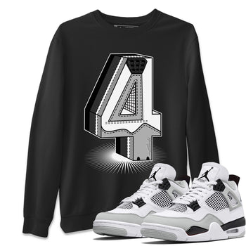 Jordan 4 Military Black Sneaker Match Tees Four Statue Sneaker Tees Jordan 4 Military Black Sneaker Release Tees Unisex Shirts