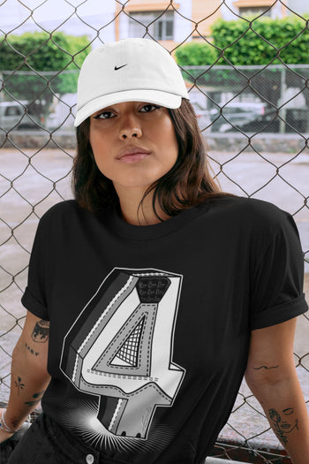 Jordan 4 Military Black Sneaker Match Tees Four Statue Sneaker Tees Jordan 4 Military Black Sneaker Release Tees Unisex Shirts