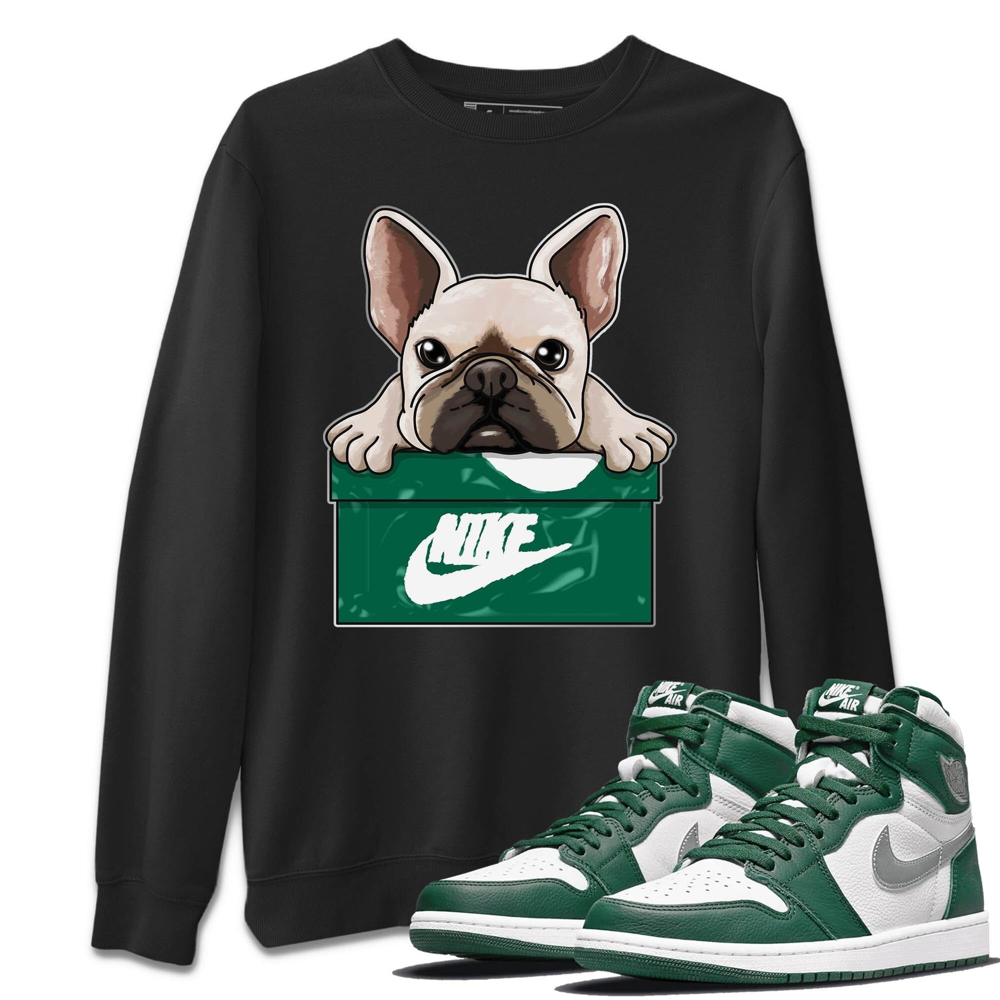 Jordan 1 Gorge Green Sneaker Match Tees French Bulldog Sneaker Tees Jordan 1 Gorge Green Sneaker Release Tees Unisex Shirts