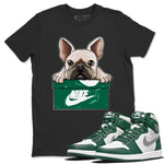 Jordan 1 Gorge Green Sneaker Match Tees French Bulldog Sneaker Tees Jordan 1 Gorge Green Sneaker Release Tees Unisex Shirts