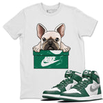 Jordan 1 Gorge Green Sneaker Match Tees French Bulldog Sneaker Tees Jordan 1 Gorge Green Sneaker Release Tees Unisex Shirts