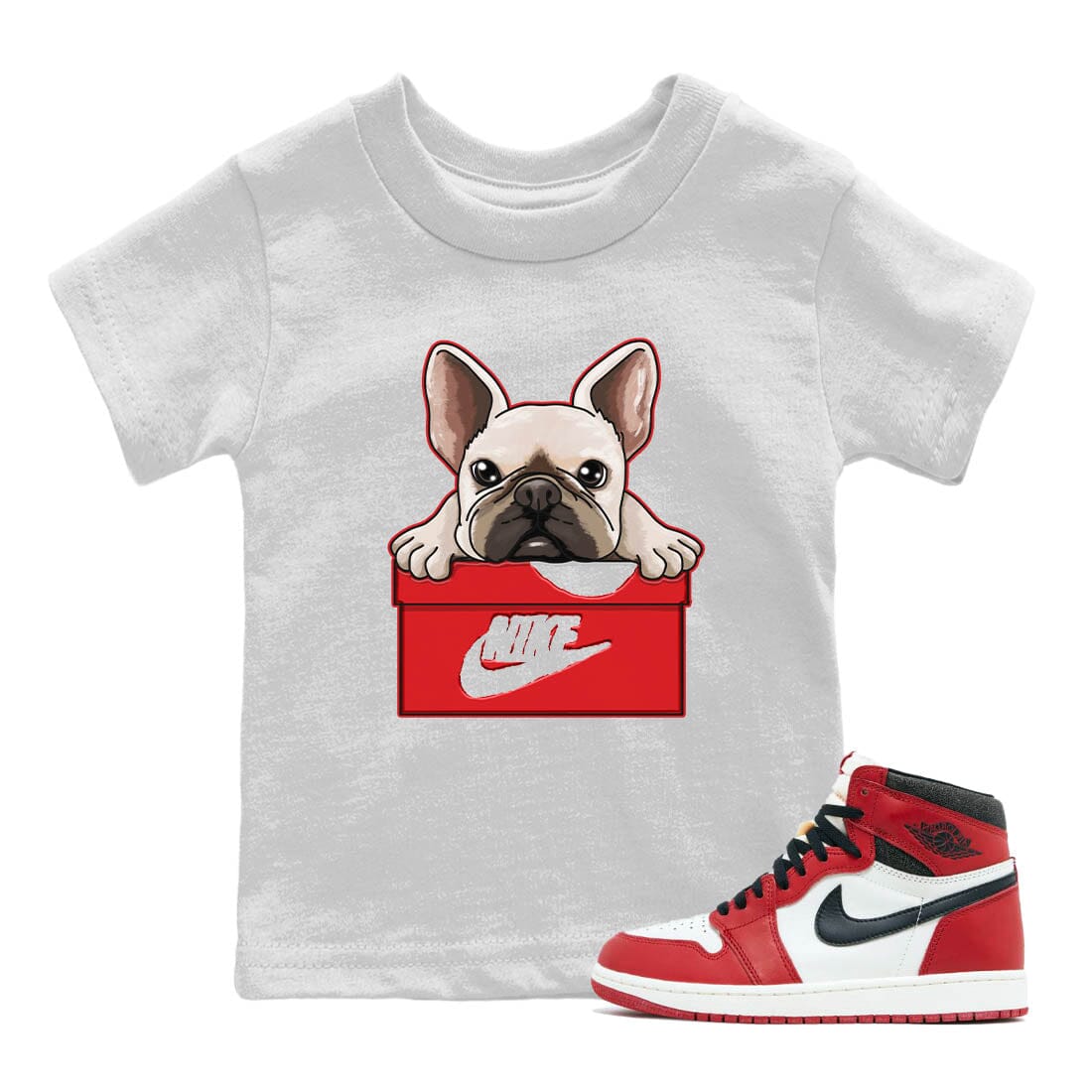 Jordan 1 lost & found Sneaker Match Tees French Bulldog Sneaker Tees Jordan 1 lost & found Sneaker Release Tees Kids Shirts