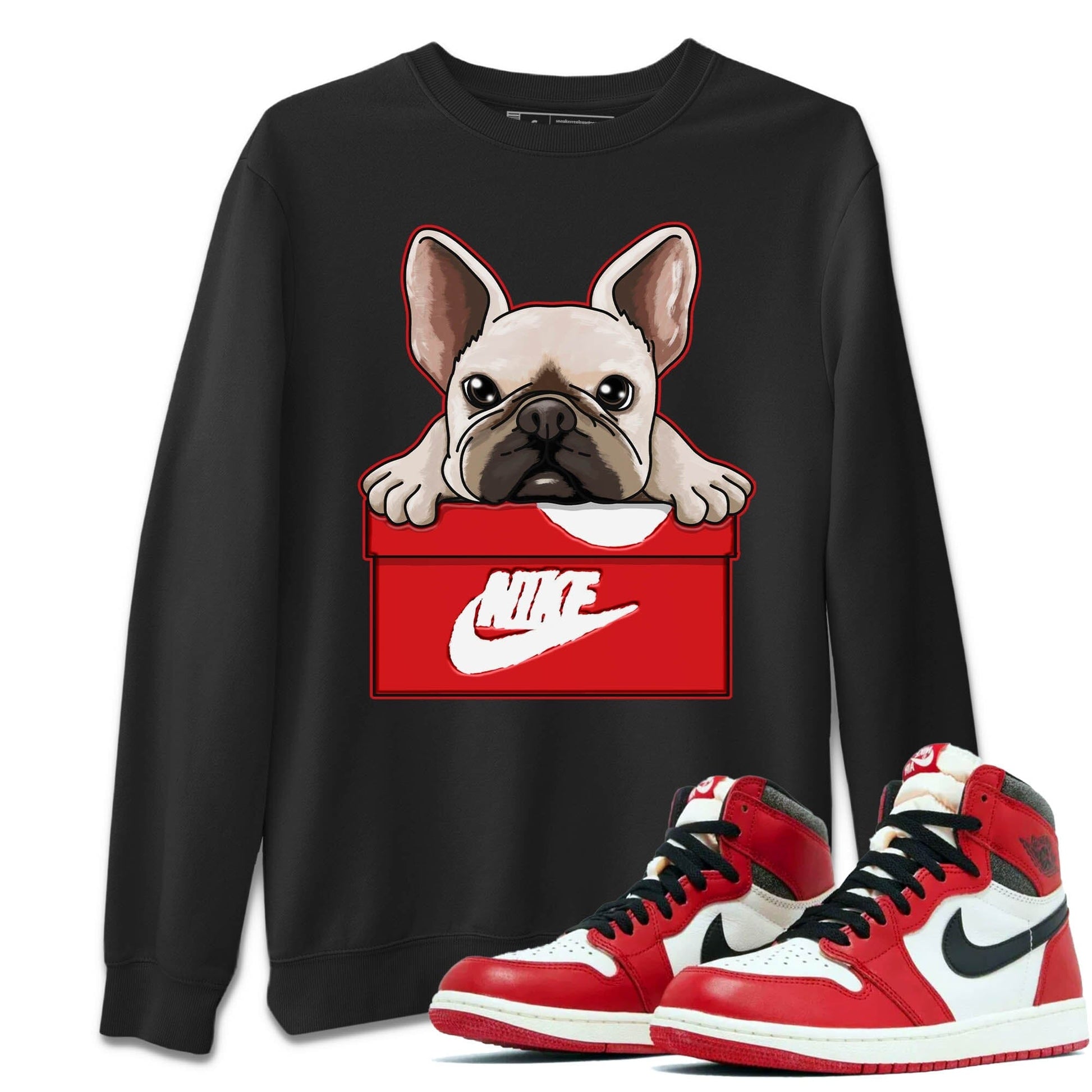 Jordan 1 lost & found Sneaker Match Tees French Bulldog Sneaker Tees Jordan 1 lost & found Sneaker Release Tees Unisex Shirts