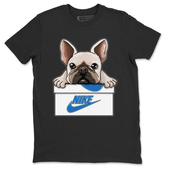 Jordan 1 True Blue Sneaker Match Tees French Bulldog Sneaker Tees Jordan 1 True Blue Sneaker Release Tees Unisex Shirts