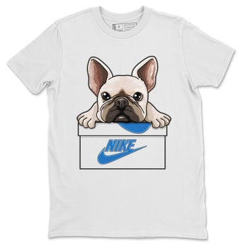 Jordan 1 True Blue Sneaker Match Tees French Bulldog Sneaker Tees Jordan 1 True Blue Sneaker Release Tees Unisex Shirts