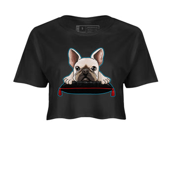 Air Jordan 1 Low UNC to Chicago shirt to match jordans French Bulldog sneaker tees Air Jordan 1 UNC to Chicago SNRT Sneaker Release Tees Black 2 Crop T-Shirt