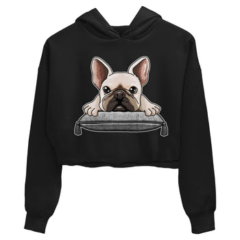 AJ4 Frozen Moments shirt to match jordans French Bulldog sneaker tees Crew Neck AJ4 Frozen Moments SNRT Sneaker Release Tees Black 2 Crop T-Shirt