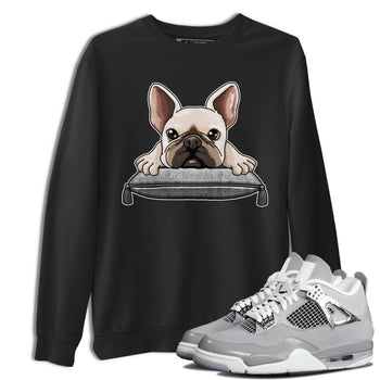 AJ4 Frozen Moments shirt to match jordans French Bulldog sneaker tees Crew Neck AJ4 Frozen Moments SNRT Sneaker Release Tees Unisex Casual Shirts Black 1 T-Shirt