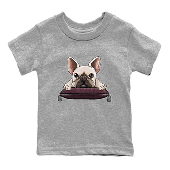 Jordan 5 Burgundy shirt to match jordans French Bulldog sneaker tees Crew Neck AJ5 Burgundy SNRT Sneaker Release Tees Baby Toddler Heather Grey 2 T-Shirt