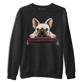 Jordan 5 Burgundy shirt to match jordans French Bulldog sneaker tees Crew Neck AJ5 Burgundy SNRT Sneaker Release Tees Unisex Casual Shirts Black 2 T-Shirt