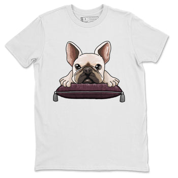 Jordan 5 Burgundy shirt to match jordans French Bulldog sneaker tees Crew Neck AJ5 Burgundy SNRT Sneaker Release Tees Unisex Casual Shirts White 2 T-Shirt